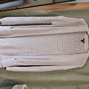 Express Light Pink Open Knit Cardigan